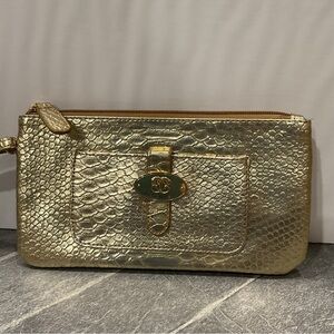 Gold Sharif since 1827 Clutch Wristlet Bag
